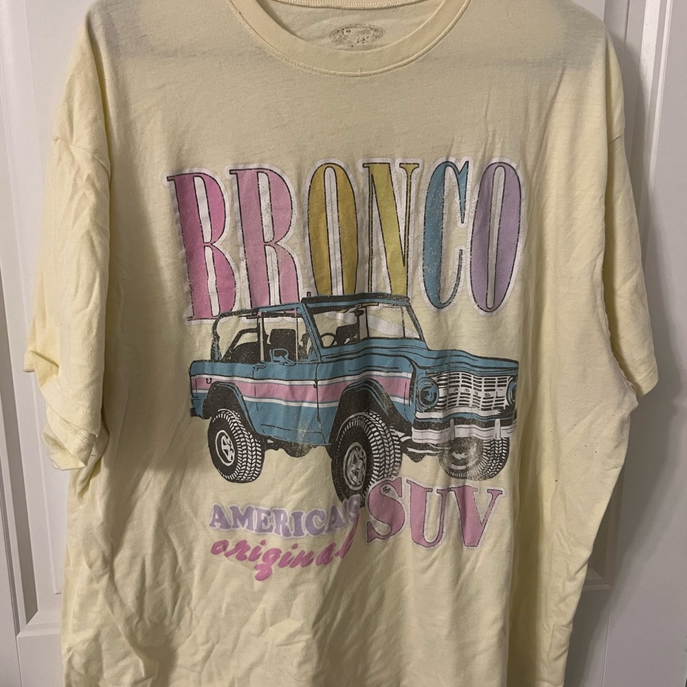 Target Cream Graphic Tee with Multicolor Design
